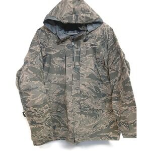 US Air Force APECS Jacket Mens X-Large Regular Tiger Stripe‎ ABU Hooded Tennier